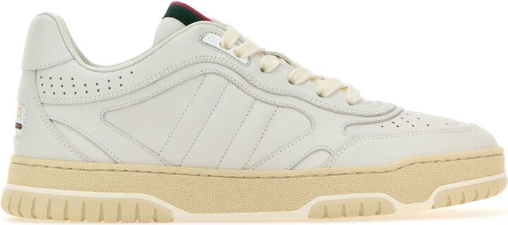 Gucci White Leather Re-web Sneakers