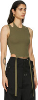 Thumbnail for your product : Dion Lee Green Halter Tie Tank Top