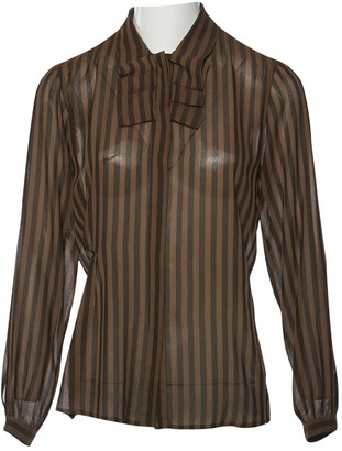 Christian Dior Brown Silk Top for Women Vintage