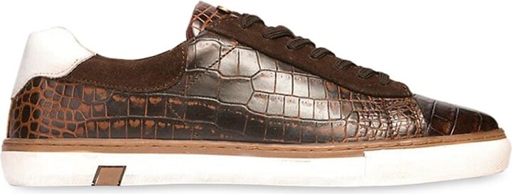 Carlos Santana Walker Embossed Leather Sneakers
