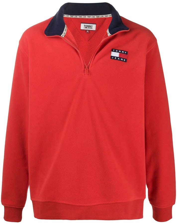 tommy jeans half zip sweatshirt