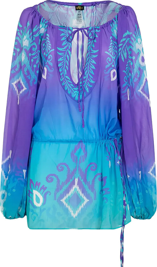 f**k Ombré-Effect Mini Beach Dress