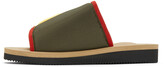 Thumbnail for your product : Suicoke Green & Beige KAW-CAB Sandals