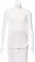 Thumbnail for your product : Rebecca Taylor Silk-Trim Knit Top