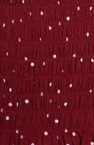 Thumbnail for your product : Moon River Polka Dot Smocked Blouse