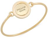Thumbnail for your product : Carolee Gold-Tone Word Play Follow Your Heart Spinning Charm Bangle Bracelet