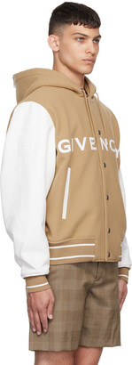 Givenchy Beige Leather Bomber Jacket