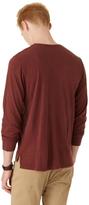 Thumbnail for your product : Frank & Oak 31920 Tonal Long Sleeve Crewneck T-Shirt in Rum Raisin