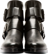 Thumbnail for your product : Pierre Hardy Black Leather Carryovers Biker Boots