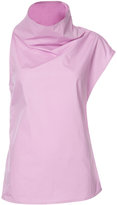 Marni - cowl neck asymmetric blouse - women - coton - 40