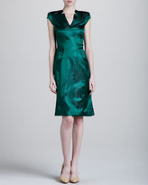 Thumbnail for your product : Zac Posen Metallic V-Neck Dress