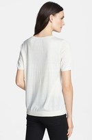 Thumbnail for your product : Nordstrom Woven Front Silk & Cashmere Sweater