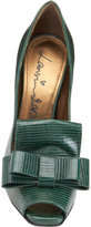 Thumbnail for your product : Lanvin Peep Toe Bow Loafer Pump