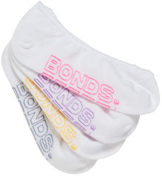 Bonds Womens Logo Lite Liner Sport Socks 4 Pack