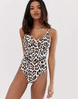 Thumbnail for your product : Figleaves Fuller Bust underwired swimsuit in animal