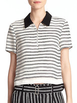 Thumbnail for your product : A.L.C. Paige Striped Polo Shirt