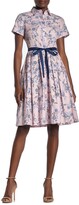 Thumbnail for your product : Donna Morgan Short Sleeve Stretch Cotton Dress