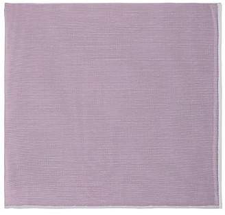 Simonnot Godard Men's Contrast-Edged Cotton Pocket Square - Lt. Purple