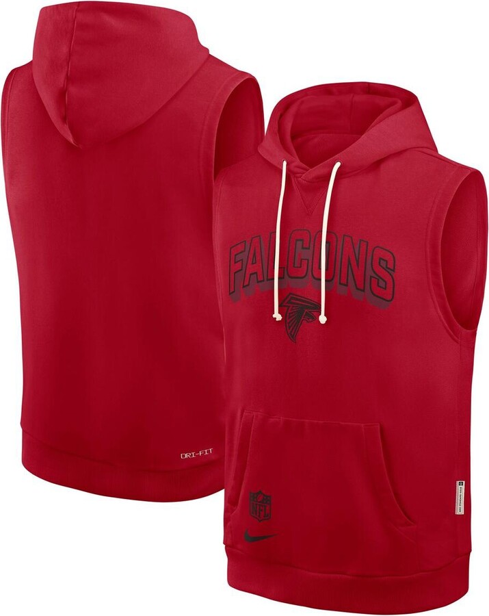 Nike Men's Red Atlanta Falcons Sideline Performance Sleeveless Pullover Hoodie