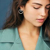 Thumbnail for your product : Agnes de Verneuil Circle Pearled Earrings & Stone Ear Jacket- Gold & Rainbow Moonstone