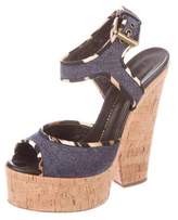 Thumbnail for your product : Giuseppe Zanotti Denim Platform Sandals Blue Denim Platform Sandals