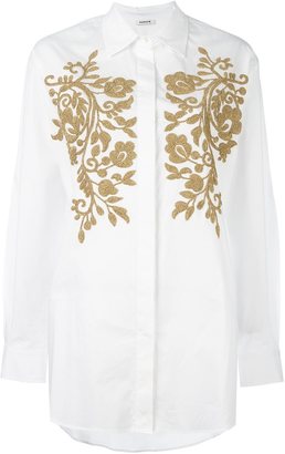 P.A.R.O.S.H. gold-tone embellished shirt - women - Cotton/Polyester/Spandex/Elastane - S