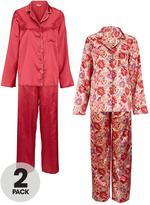 Thumbnail for your product : Sorbet Satin Pyjamas (2 Pack)
