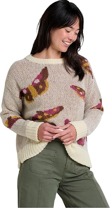 Toad&Co Cotati Dolman Sweater Women's Sweater Barley Moths : XS, Wool/Nylon/Jersey