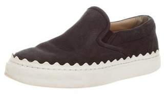 Chloé Ivy Scallop Slip-On Sneakers