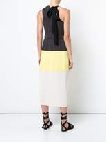 Thumbnail for your product : Derek Lam 10 Crosby Colorblocked One Shoulder Pleated Dress