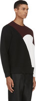 Thumbnail for your product : Neil Barrett Burgundy Colorblocked Neoprene Sweater