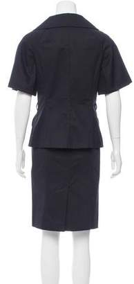 Prada Knee-Length Short Sleeve Skirt Suit