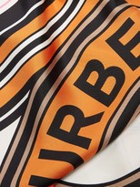 Thumbnail for your product : Burberry Floral And Unicorn-print Silk Scarf - Orange Multi