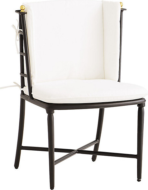 Ballard Designs Set of 2 Asher Dining Chairs with Sunbrella Cushions