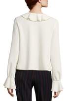 Thumbnail for your product : See by Chloe Ruffled Crepe Bell Sleeve Blouse