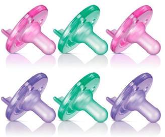 Philips Soothie Pacifier, 0-3 Months, Pink/Purple/Green - 6 Pack