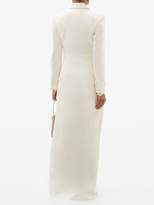 Thumbnail for your product : Rebecca De Ravenel Alexandra Double-breasted Jacquard Maxi Dress - Womens - Ivory