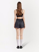 Thumbnail for your product : Prada Triangle-Logo Mini Shorts