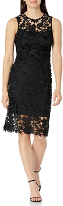 Calvin Klein Floral Embroidered Lace Women's Sheath Dress - ShopStyle