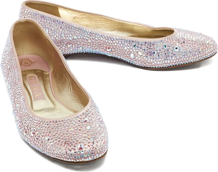 Gina Crystal-Embellishment Ballet Flats