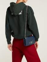 Thumbnail for your product : Vetements Passport Print Leather Cross Body Bag - Womens - Navy