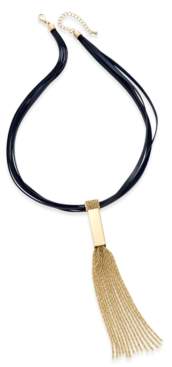 Thalia Sodi Gold-Tone Tassel Collar Necklace, Created for Macy's