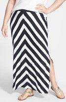 Thumbnail for your product : Jessica Simpson 'Bree' Stretch Knit Maxi Skirt (Plus Size)