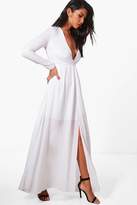 Thumbnail for your product : boohoo Crepe Knot Front Maxi Dress