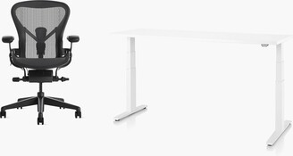 Design Within Reach Aeron Chair - Motia Desk WFH Bundle