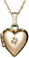 Thumbnail for your product : Children's 14k Gold Pendant, Diamond Accent Heart Locket