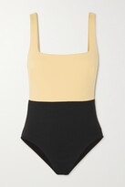 Thumbnail for your product : BONDI BORN + Net Sustain Marley Two-tone Swimsuit - Black