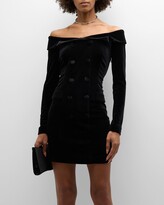 Thumbnail for your product : L'Agence Micaela Off-Shoulder Blazer Mini Dress