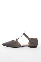 Thumbnail for your product : Glamorous Grey Suede T-Bar Flat Shoes