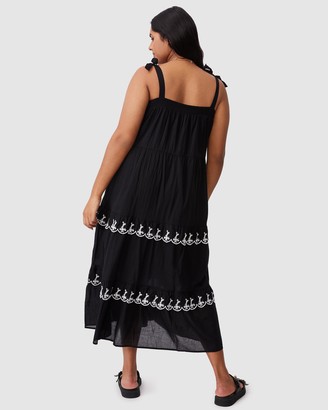 Cotton On Curve - Women's Black Maxi dresses - Woven Clarissa Tie Strap Maxi Dress - Size 18 at The Iconic
